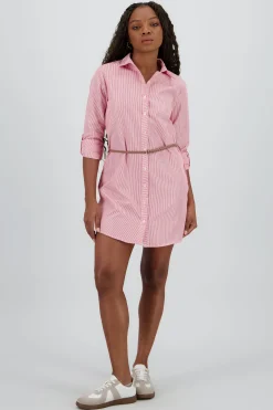 Shasa Shirt Dress with Belt Detail
