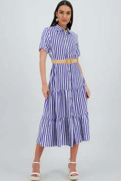 Shasa Shirt Dress with Belt Detail