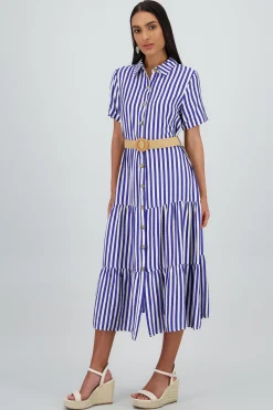 Shasa Shirt Dress with Belt Detail