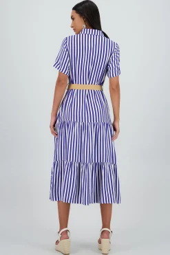 Shasa Shirt Dress with Belt Detail