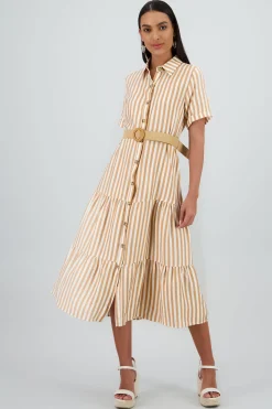 Shasa Shirt Dress with Belt Detail