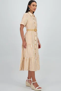 Shasa Shirt Dress with Belt Detail