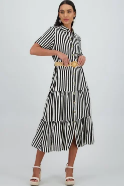 Shasa Shirt Dress with Belt Detail