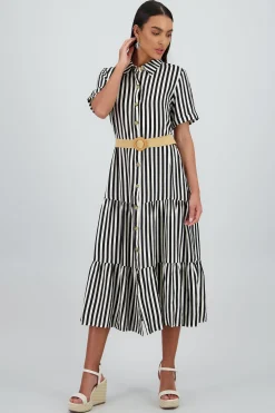Shasa Shirt Dress with Belt Detail