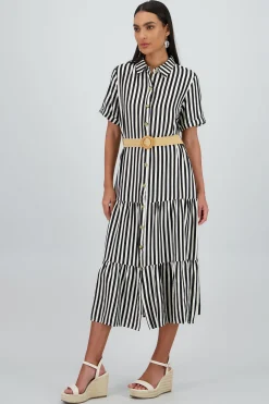 Shasa Shirt Dress with Belt Detail