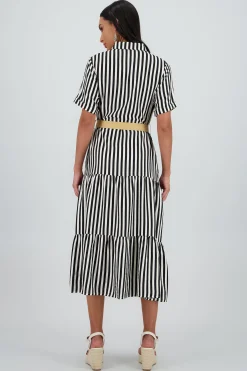 Shasa Shirt Dress with Belt Detail