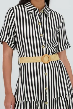 Shasa Shirt Dress with Belt Detail