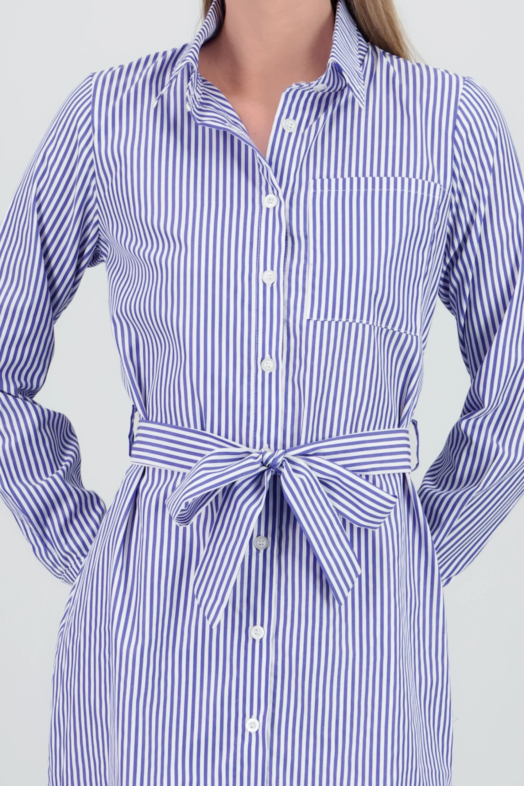Shasa Shirt Dress with Ribbon