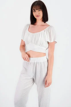 Shasa Short Flowy Sleeve Blouse