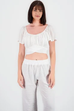 Shasa Short Flowy Sleeve Blouse