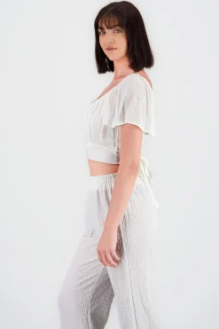 Shasa Short Flowy Sleeve Blouse
