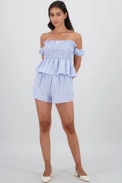 Shasa Short Gingham Print Shorts