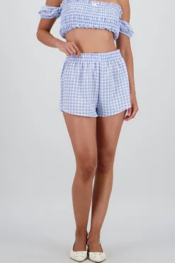 Shasa Short Gingham Print Shorts