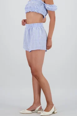 Shasa Short Gingham Print Shorts