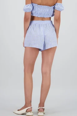 Shasa Short Gingham Print Shorts
