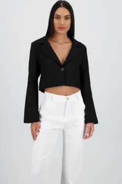 Shasa Short Long Sleeve Shirt with Button Detail