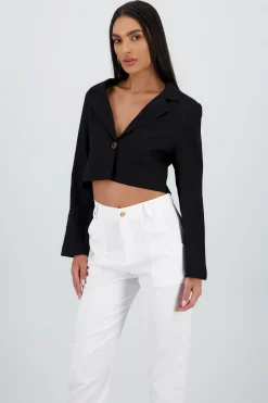 Shasa Short Long Sleeve Shirt with Button Detail