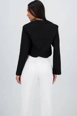 Shasa Short Long Sleeve Shirt with Button Detail