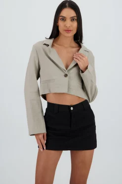 Shasa Short Long Sleeve Shirt with Button Detail
