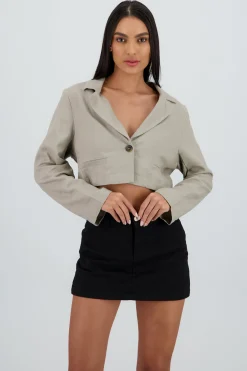 Shasa Short Long Sleeve Shirt with Button Detail