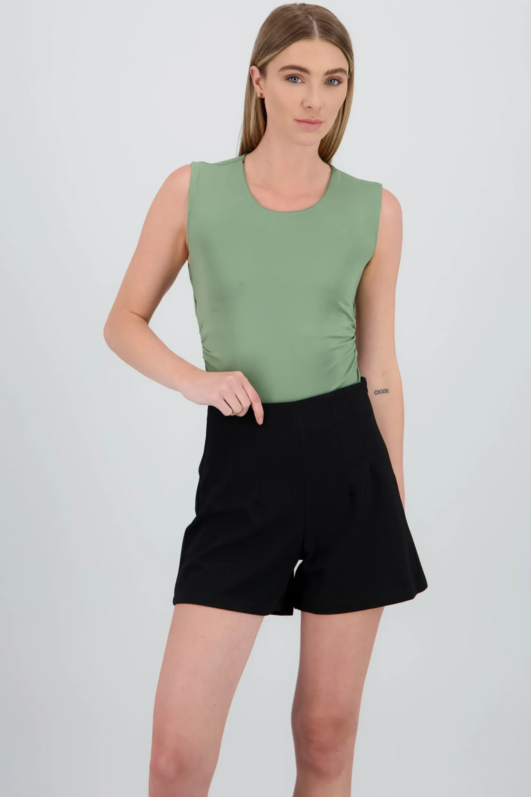 Shasa Short Sleeve Backless Bodysuit