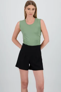 Shasa Short Sleeve Backless Bodysuit
