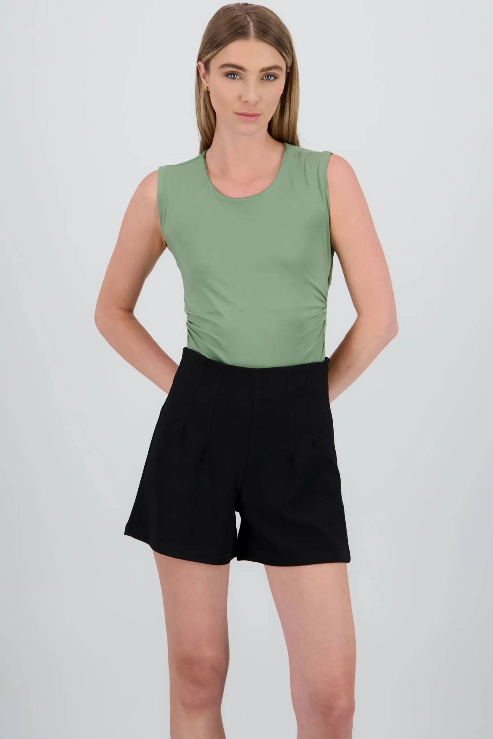 Shasa Short Sleeve Backless Bodysuit