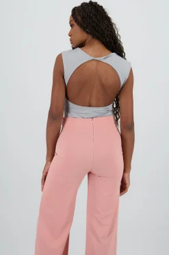 Shasa Short Sleeve Backless Bodysuit