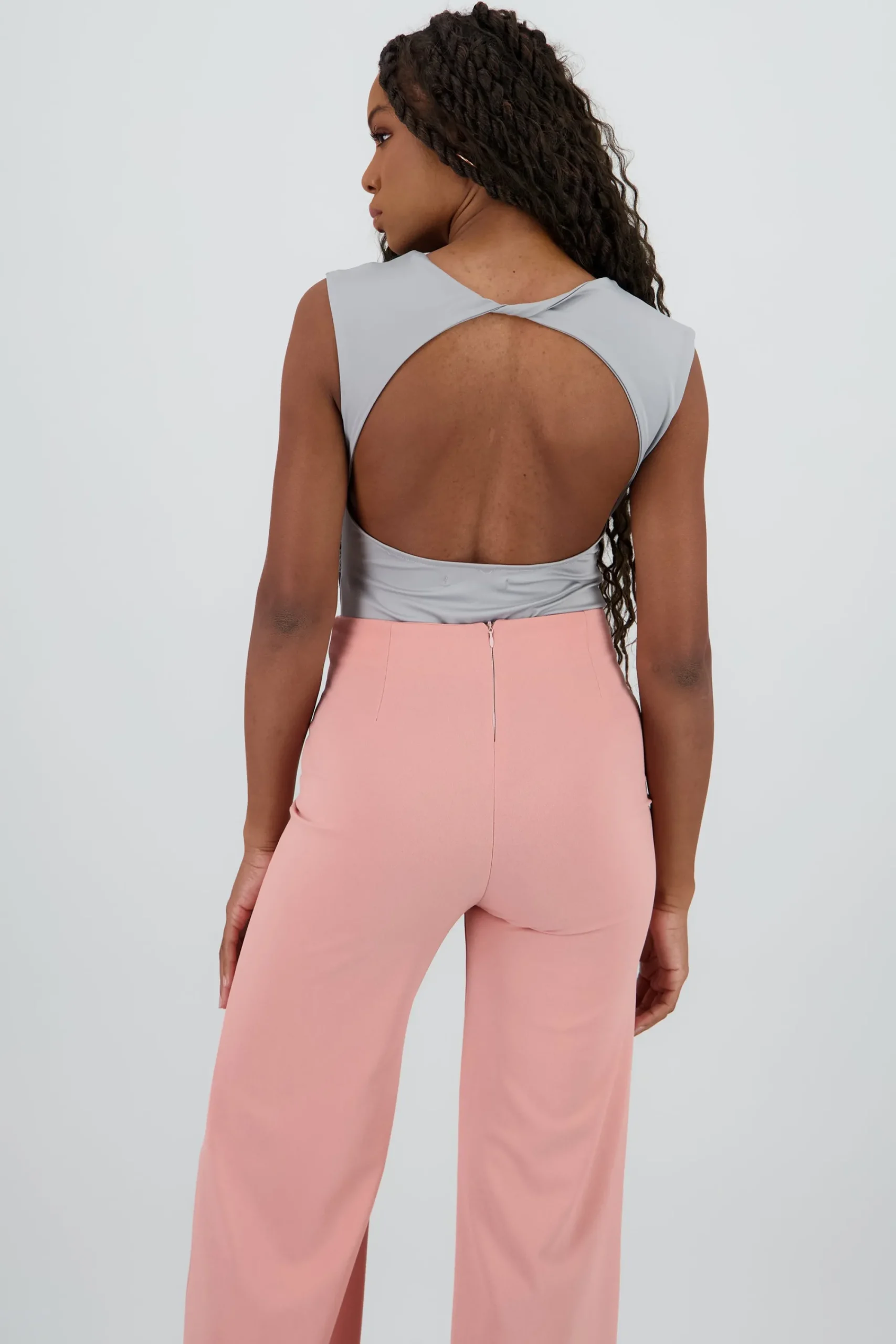 Shasa Short Sleeve Backless Bodysuit