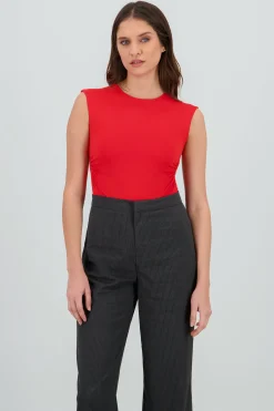 Shasa Short Sleeve Backless Bodysuit