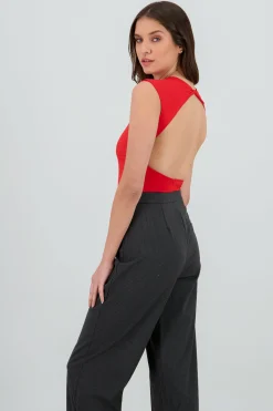Shasa Short Sleeve Backless Bodysuit