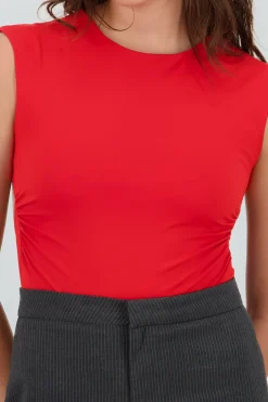 Shasa Short Sleeve Backless Bodysuit