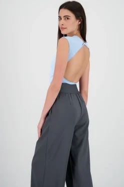Shasa Short Sleeve Backless Bodysuit