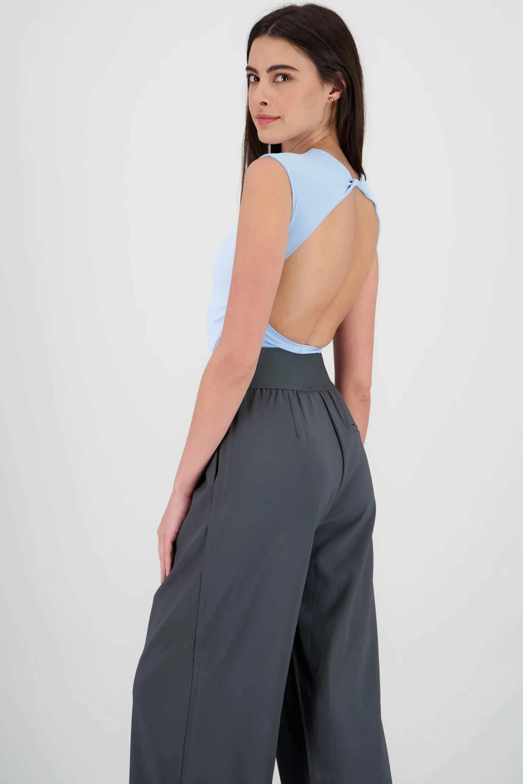 Shasa Short Sleeve Backless Bodysuit