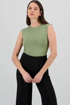Shasa Short Sleeve Backless Bodysuit