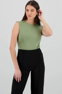 Shasa Short Sleeve Backless Bodysuit