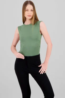 Shasa Short Sleeve Backless Bodysuit