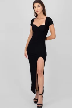 Shasa Short Sleeve Bustier Maxi Dress
