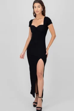 Shasa Short Sleeve Bustier Maxi Dress