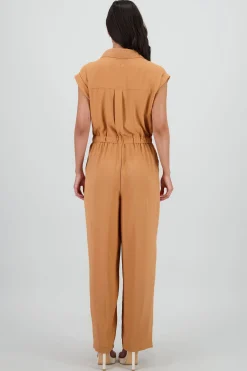 Shasa Short Sleeve Button Up Jumpsuit