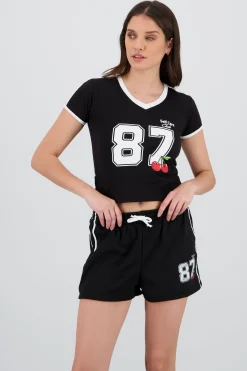Shasa Short Sleeve Contrast Top