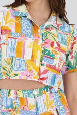 Shasa Short Sleeve Crop Shirt