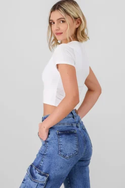 Shasa Short Sleeve Crop Top