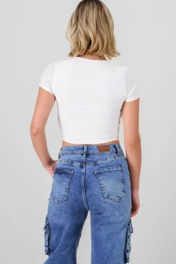 Shasa Short Sleeve Crop Top