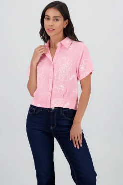 Shasa Short Sleeve Embroidered Shirt