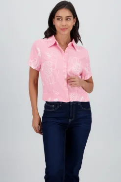 Shasa Short Sleeve Embroidered Shirt