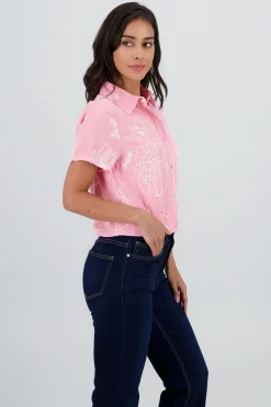 Shasa Short Sleeve Embroidered Shirt