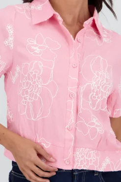 Shasa Short Sleeve Embroidered Shirt