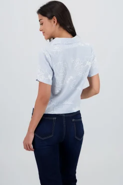 Shasa Short Sleeve Embroidered Shirt