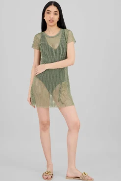 Shasa Short Sleeve Mini Red Beach Cover Up